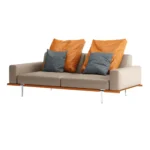 Sofa Poltrona Frau Let It Be 2 seater low arms 3D model download on cg.market for 3ds max Corona Render V-Ray