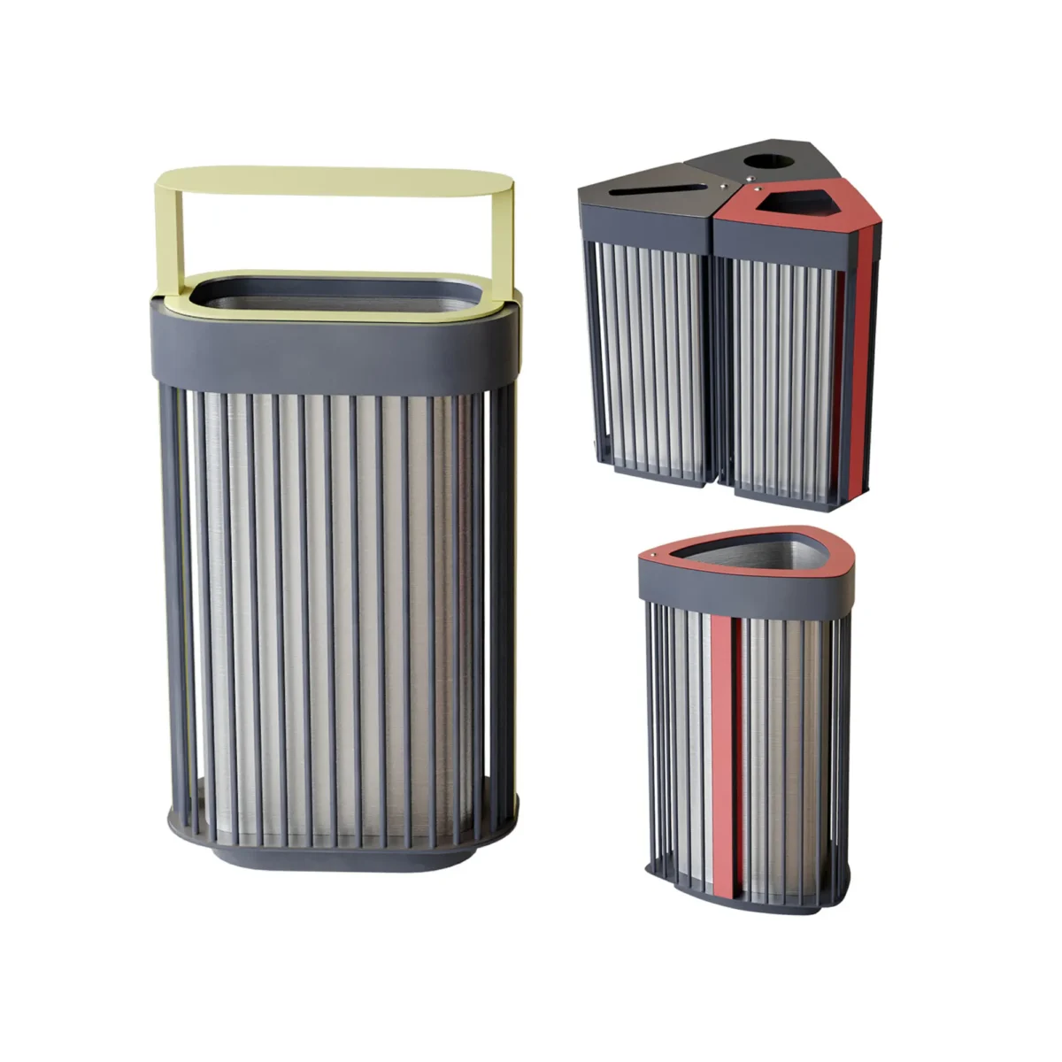Waste bins Punto Design series Dallas 3D model download for 3ds max Corona Render