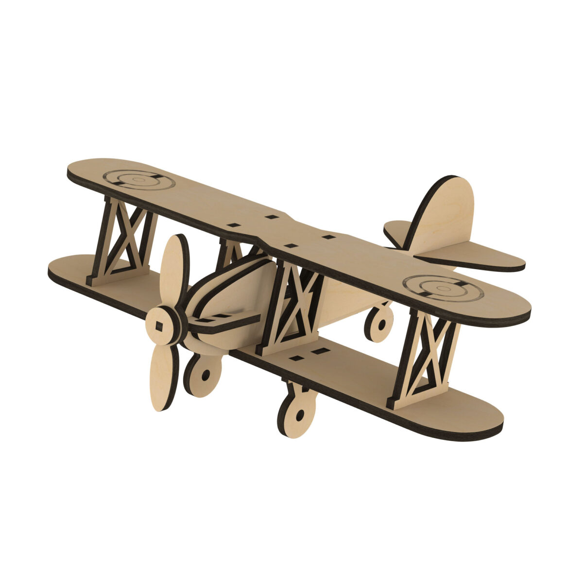 Model of children's wooden airplane Tarhe 3D model download on cg.market, 3ds max, Corona Render.