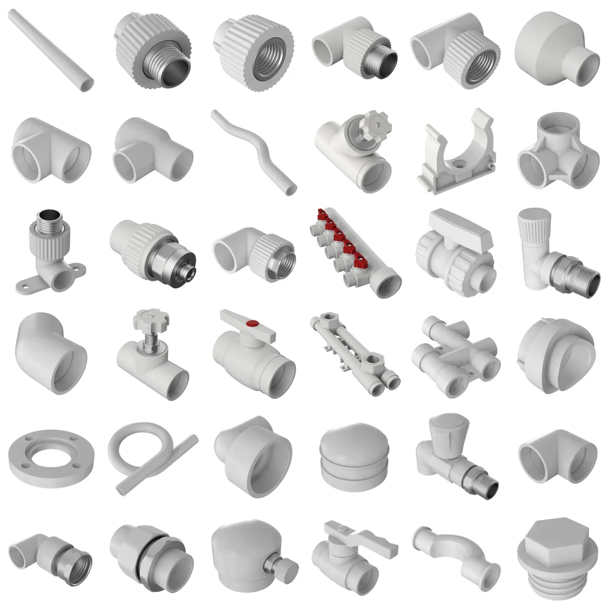 Plastic fittings Big №1 3D model download on cg.market 3ds max V-Ray