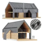 Barn House N1 3D model download on cg.market 3ds max, Corona Render, V-Ray