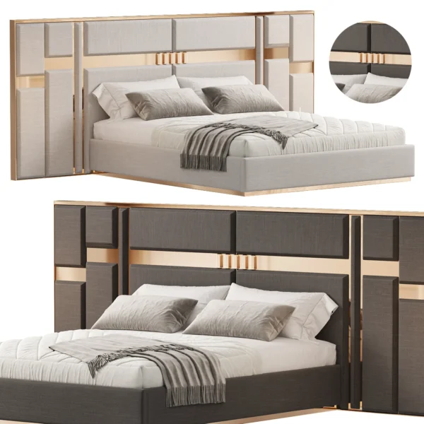 Berlis Modern Bed 3D model download on cg.market, 3ds max, Corona Render,