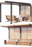 Benches pergola urn 3D model download on cg.market, 3ds max, Corona Render, V-Ray