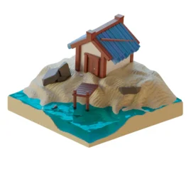 Small beach house 3D model download on cg.market Blender