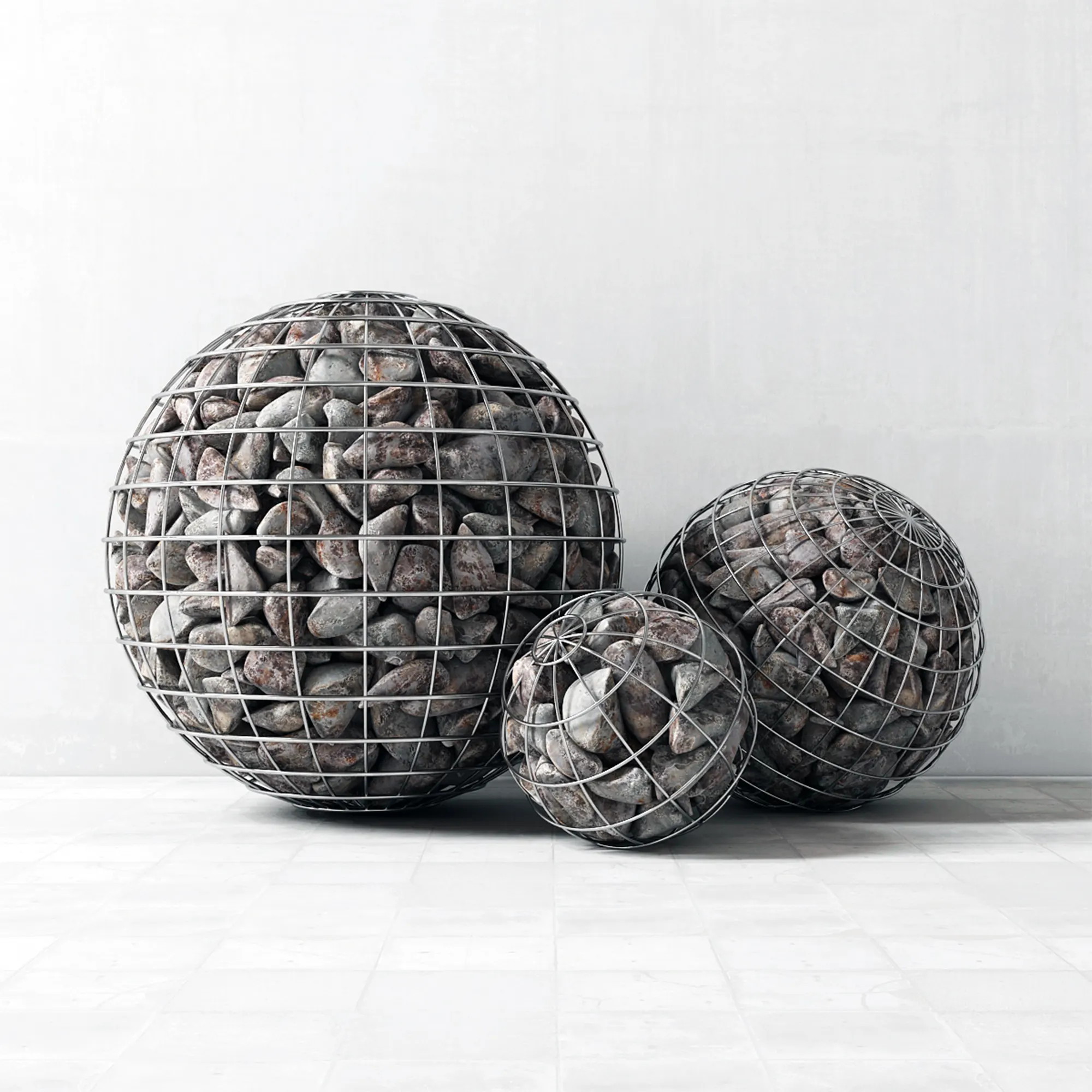 Gabion sphere N1 3D model download on cg.market 3ds max, V-Ray