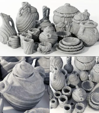 Dishes stone line lecalo N1 3D model download on cg.market, 3ds max, V-Ray