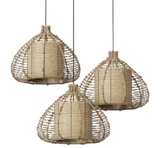 Lamp wicker branch rattan dome Cone 3D model download on cg.market 3ds max, V-Ray