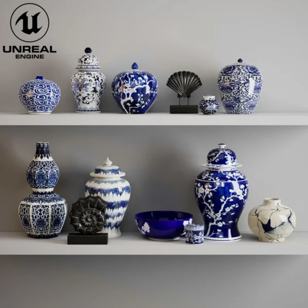 Williams-Sonoma Home Decor Set 2 3D model download on ru.cg.market, Unreal Engine.