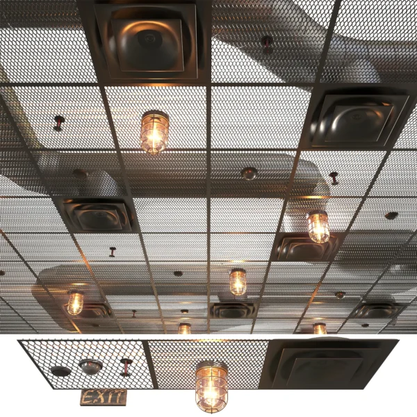 Modern ceiling system in Loft style 3D model download on cg.market 3ds max, Corona Render, V-Ray